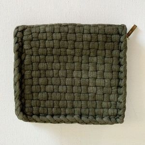 Rags to Riches Olive Green Square Wallet